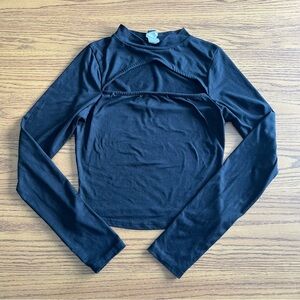 Windsor open front black long sleeve